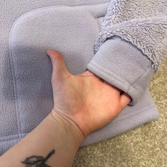 All in Motion Womens Fleece Pullover Sweatshirt Lavender 3/4 snap No size tag - Picture 3 of 8